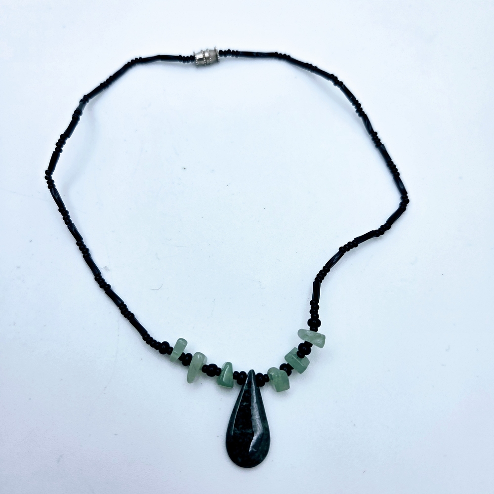 Elegant Green Jade Beaded Necklace